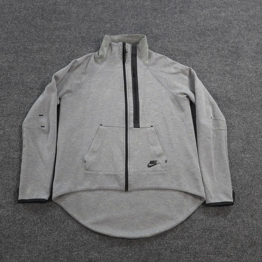 Nike Sweatshirt Womens M Gray Tech Fleece Moto‎ Cape Stretch Performance Run Gym